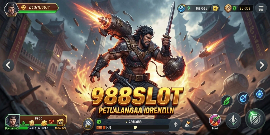 Screenshot utama 988SLOT menampilkan aksi seru dan karakter menarik.
