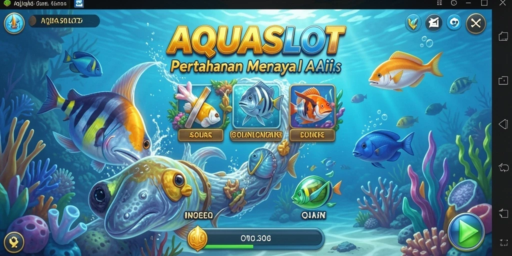 Tampilan gameplay AQUASLOT yang menegangkan dan penuh strategi.