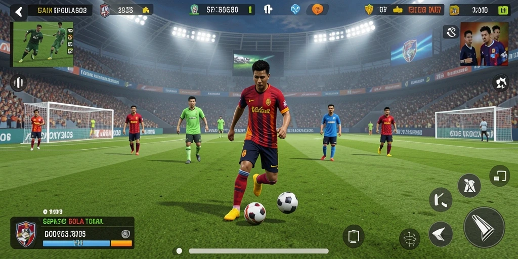Tangkapan layar utama BOY303 menampilkan aksi mendebarkan di lapangan sepak bola.