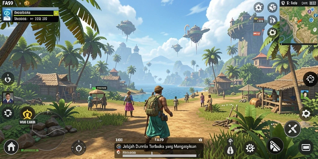 Tampilan gameplay Open World yang menakjubkan di FA99.