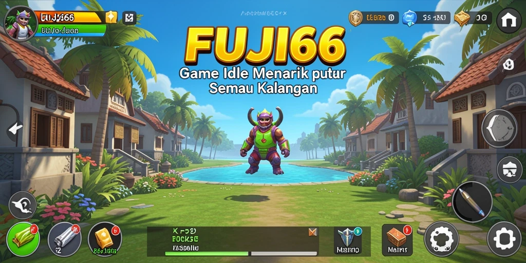 Tangkapan layar gameplay FUJI66 yang menampilkan momen santai dalam permainan Idle.