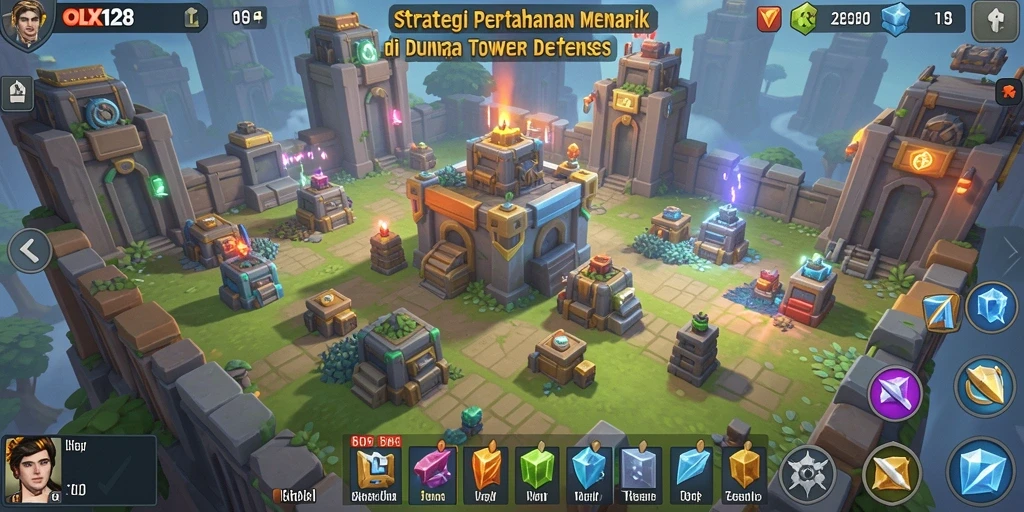 Screenshot menampilkan aksi strategis dalam OLX128 saat menghadapi musuh.