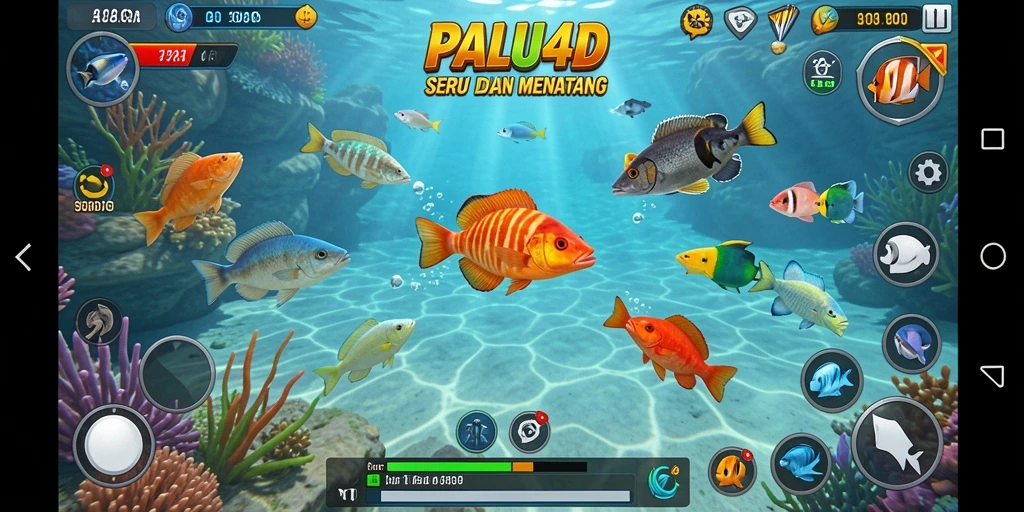 Tangkapan layar PALU4D menunjukkan gameplay seru saat menembak ikan.