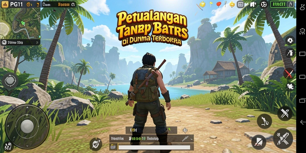 Tangkapan layar utama PG11 menunjukkan aksi mendebarkan di dunia terbuka.