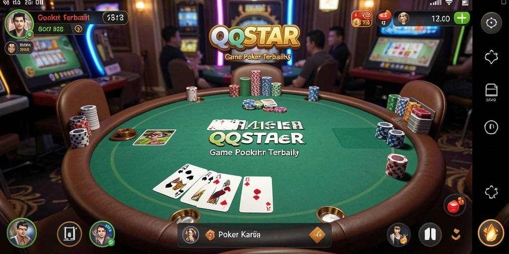 Tampilan gameplay Poker yang menarik di QQSTAR.