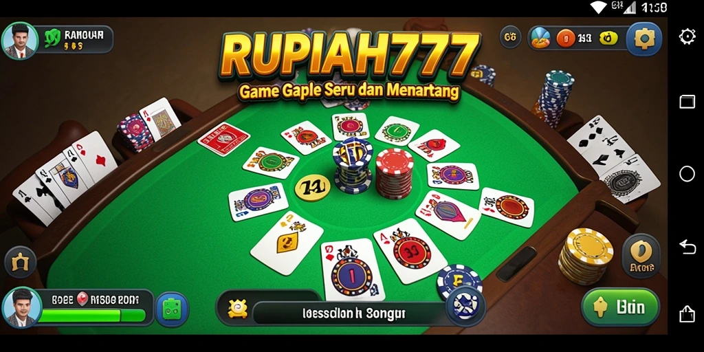Tampilan gameplay menarik dalam RUPIAH777 saat bermain Gaple.