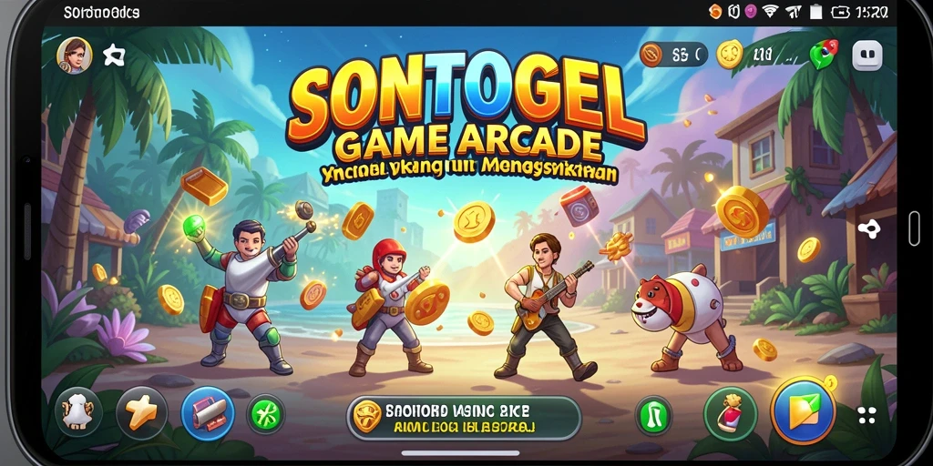 Screenshot utama SONTOGEL menampilkan aksi seru dalam gameplay Arcade.