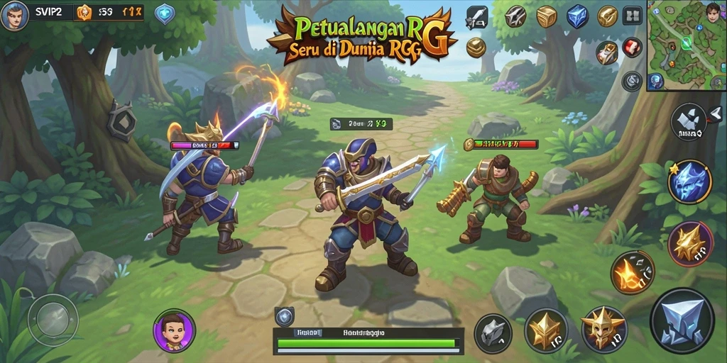 Tampilan gameplay <strong>SVIP2</strong> yang penuh aksi dan strategi RPG.