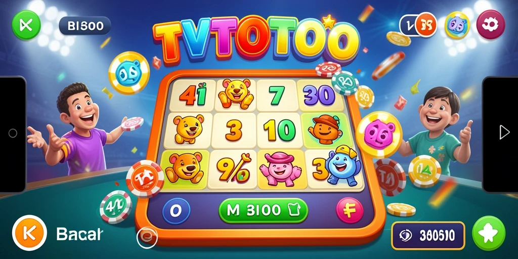 Tampilan gameplay seru TVTOTO dengan aksi Bingo yang mendebarkan.