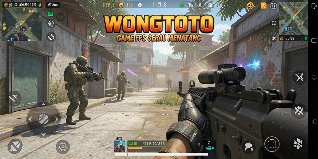 Screenshot gameplay WONGTOTO menampilkan aksi tembak-menembak yang mendebarkan.